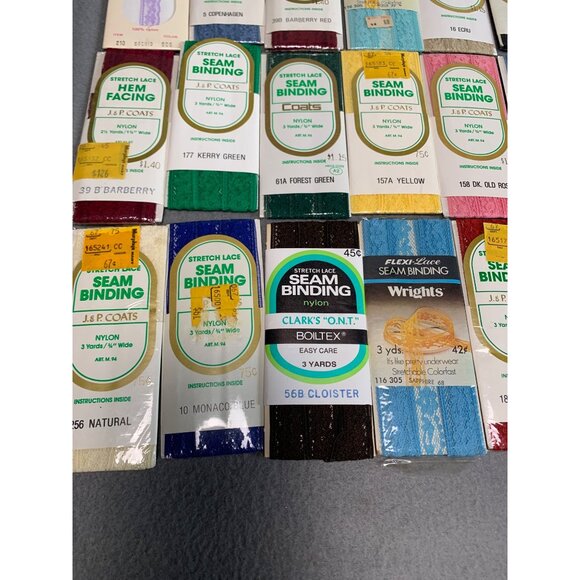 Vintage Assorted Seam Binding Lot - J&P Coats Talon & Wrights - Picture 3 of 8